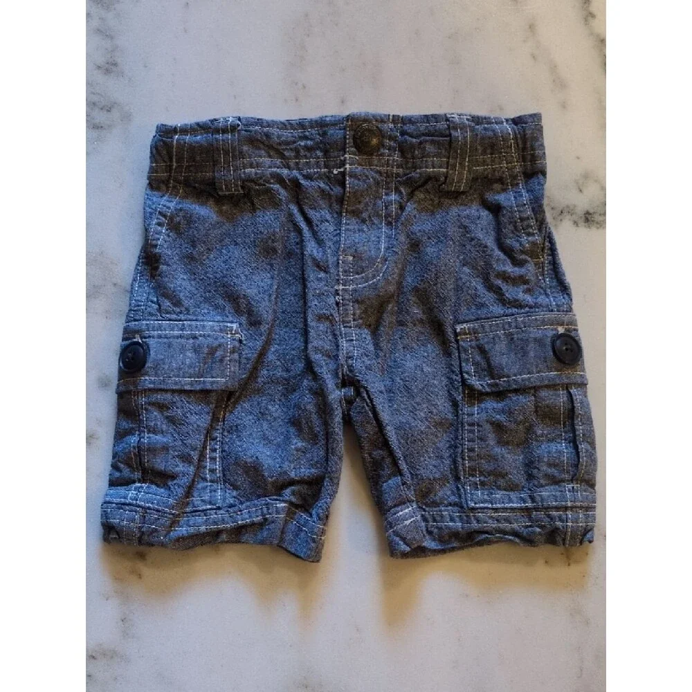 Sovereign Code Dino Tank Sz 3/4 & Tea Collection Chambray Shorts Sz 3 Outfit EUC
